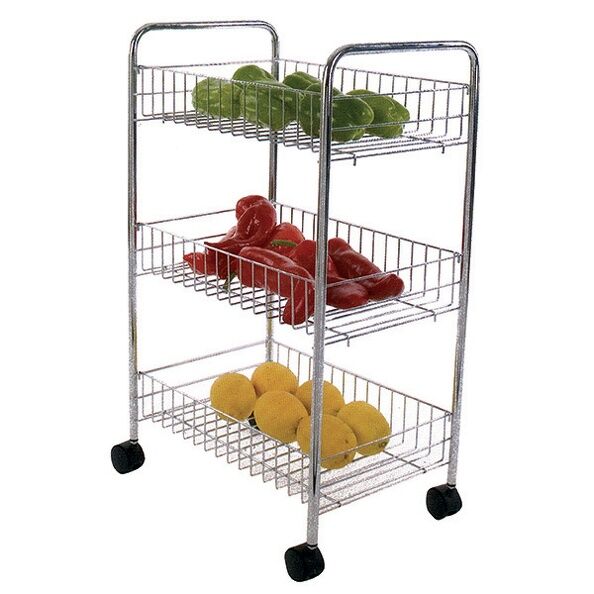 עגלת שרות מנירוסטה 3 קומות