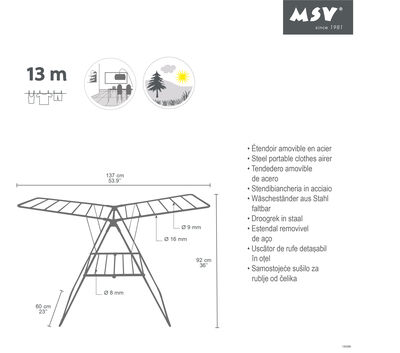 מתלה לייבוש כביסה עם מדף תחתון