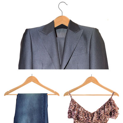 קןלב עץ איכותי לתליית בגדים