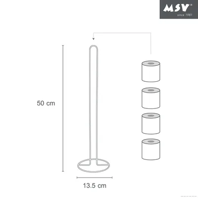 מתקן מעוצב לגלילי נייר טואלט - שחור